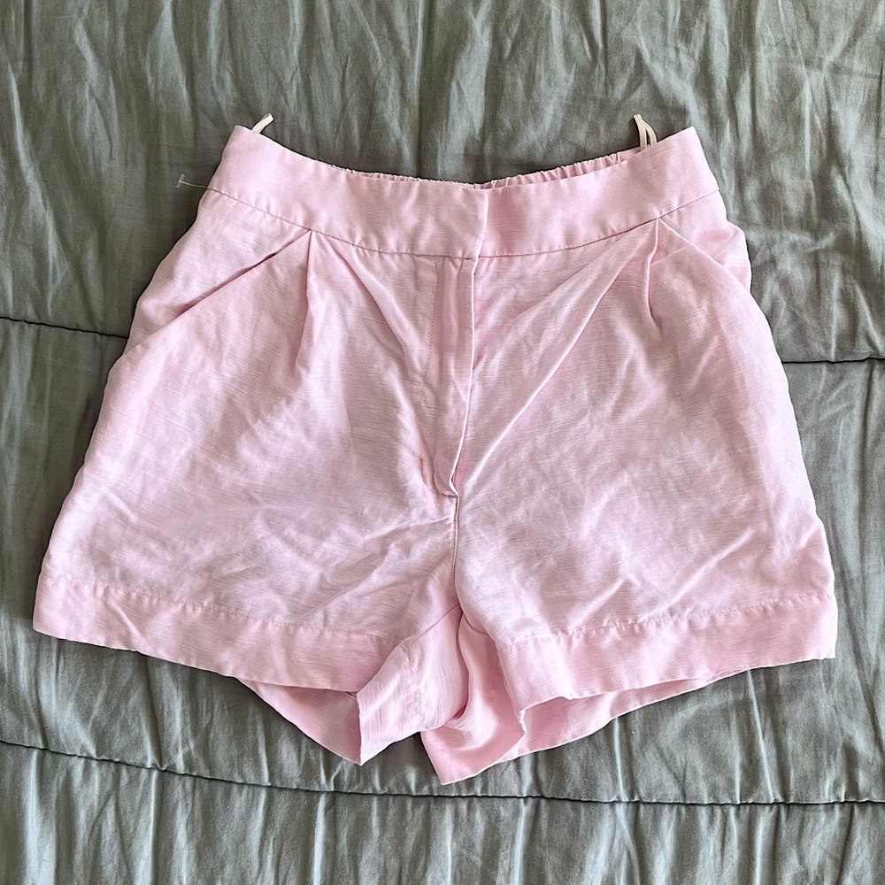 WILFRED LIGHT PINK LINEN SHORTS